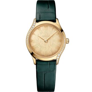 Omega De Ville Mini Trésor 26 mm, oro Moonshine™ su alligatore 428.58.26.60.99.001