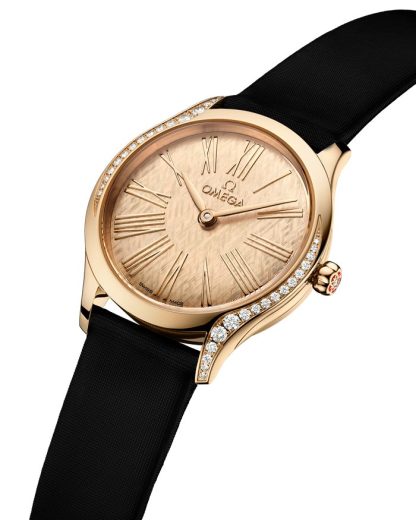 Omega De Ville Mini Trésor 26 mm, oro Moonshine™ su cinturino in tessuto 428.57.26.60.99.001 - immagine 3