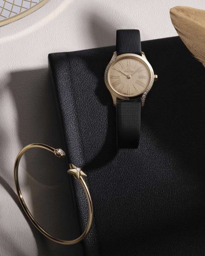 Omega De Ville Mini Trésor 26 mm, oro Moonshine™ su cinturino in tessuto 428.57.26.60.99.001 - immagine 5