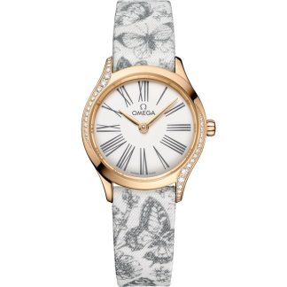 Omega De Ville Mini Trésor 26 mm, oro Moonshine™ su toile de jouy 428.57.26.60.04.002