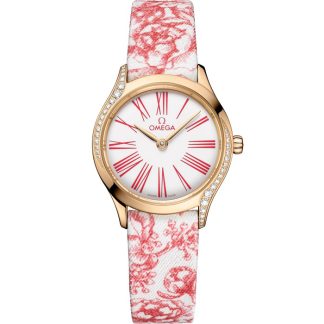 Omega De Ville Mini Trésor 26 mm, oro Moonshine™ su toile de jouy 428.57.26.60.04.003