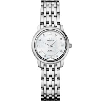 Omega De Ville Prestige 24,4 mm, acciaio su acciaio 424.10.24.60.55.001