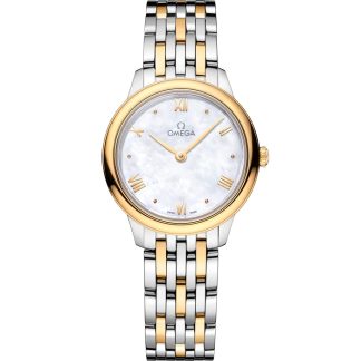Omega De Ville Prestige 27,5 mm, acciaio-oro giallo su acciaio-oro giallo 434.20.28.60.05.001