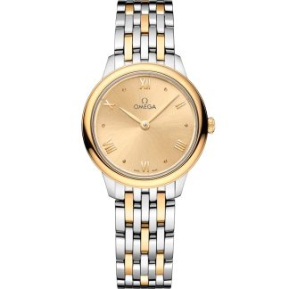 Omega De Ville Prestige 27,5 mm, acciaio-oro giallo su acciaio-oro giallo 434.20.28.60.08.001