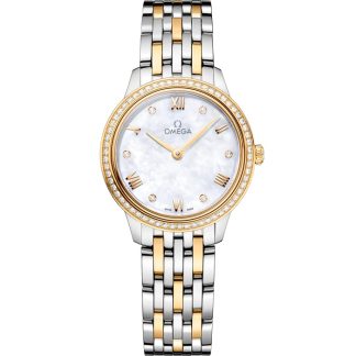 Omega De Ville Prestige 27,5 mm, acciaio-oro giallo su acciaio-oro giallo 434.25.28.60.55.001