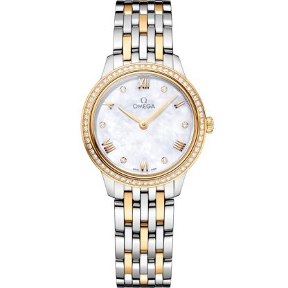 Omega De Ville Prestige 27,5 mm, acciaio-oro giallo su acciaio-oro giallo 434.25.28.60.55.001
