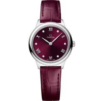 Omega De Ville Prestige 27,5 mm, acciaio su cinturino di pelle 434.13.28.60.61.001