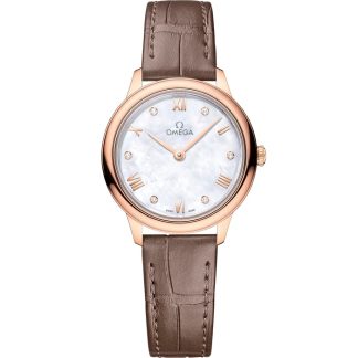Omega De Ville Prestige 27,5 mm, oro Sedna™ su cinturino di pelle 434.53.28.60.55.001