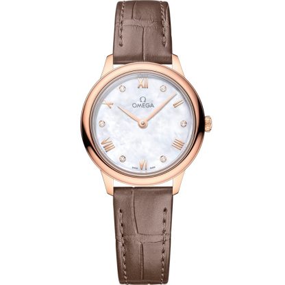 Omega De Ville Prestige 27,5 mm, oro Sedna™ su cinturino di pelle 434.53.28.60.55.001
