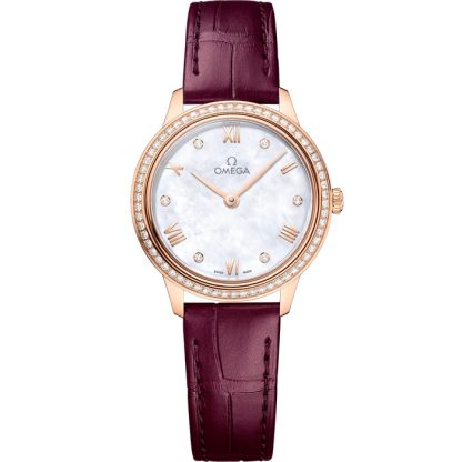 Omega De Ville Prestige 27,5 mm, oro Sedna™ su cinturino di pelle 434.58.28.60.55.001