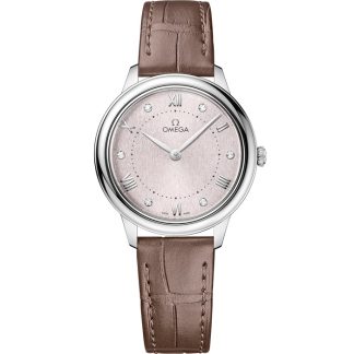 Omega De Ville Prestige 30 mm, acciaio su cinturino di pelle 434.13.30.60.52.001