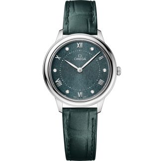 Omega De Ville Prestige 30 mm, acciaio su cinturino di pelle 434.13.30.60.60.001
