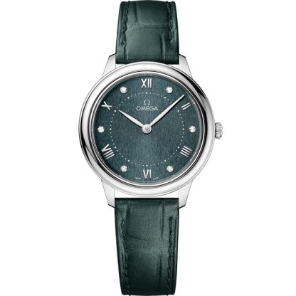 Omega De Ville Prestige 30 mm, acciaio su cinturino di pelle 434.13.30.60.60.001
