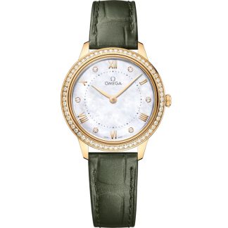 Omega De Ville Prestige 30 mm, oro giallo su cinturino di pelle 434.58.30.60.55.002