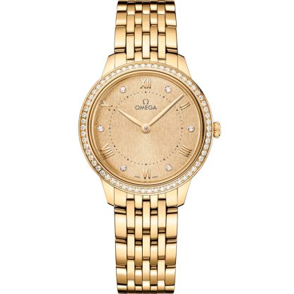 Omega De Ville Prestige 30 mm, oro giallo su oro giallo 434.55.30.60.58.001