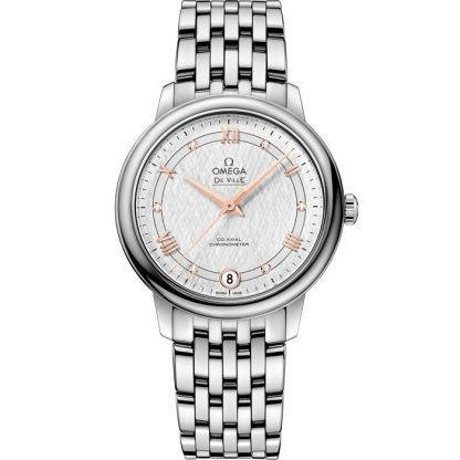 Omega De Ville Prestige 32,7 mm, acciaio su acciaio 424.10.33.20.52.001