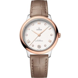 Omega De Ville Prestige 34 mm, acciaio-oro Sedna™ su cinturino di pelle 434.23.34.20.52.001