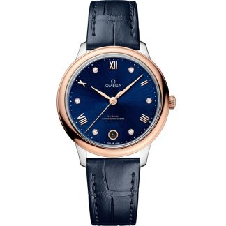 Omega De Ville Prestige 34 mm, acciaio-oro Sedna™ su cinturino di pelle 434.23.34.20.53.001
