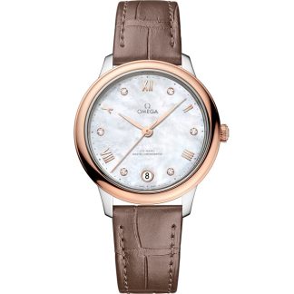 Omega De Ville Prestige 34 mm, acciaio-oro Sedna™ su cinturino di pelle 434.23.34.20.55.001