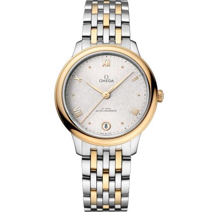 Omega De Ville Prestige 34 mm, acciaio-oro giallo su acciaio-oro giallo 434.20.34.20.02.002