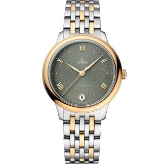 Omega De Ville Prestige 34 mm, acciaio-oro giallo su acciaio-oro giallo 434.20.34.20.10.001