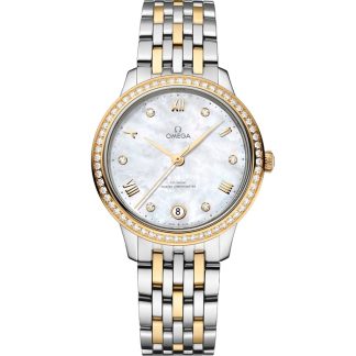 Omega De Ville Prestige 34 mm, acciaio-oro giallo su acciaio-oro giallo 434.25.34.20.55.002