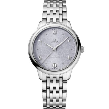 Omega De Ville Prestige 34 mm, acciaio su acciaio 434.10.34.20.03.001