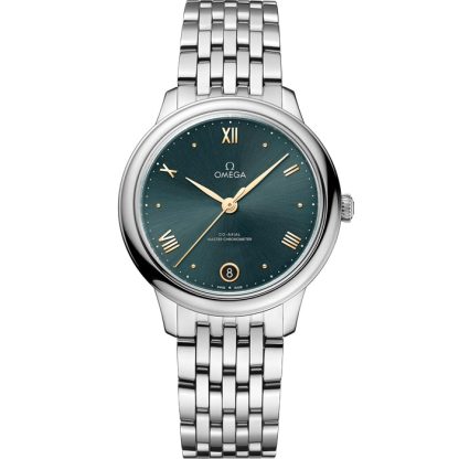 Omega De Ville Prestige 34 mm, acciaio su acciaio 434.10.34.20.10.001