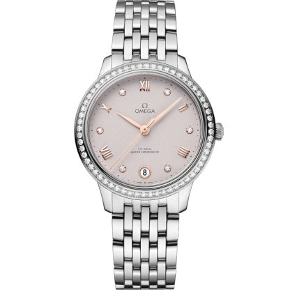 Omega De Ville Prestige 34 mm, acciaio su acciaio 434.15.34.20.52.002