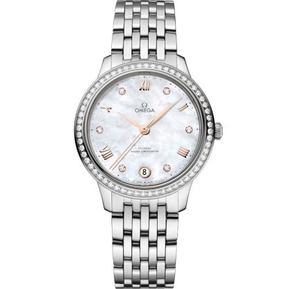 Omega De Ville Prestige 34 mm, acciaio su acciaio 434.15.34.20.55.001