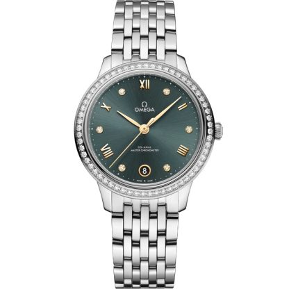 Omega De Ville Prestige 34 mm, acciaio su acciaio 434.15.34.20.60.001