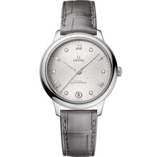 Omega De Ville Prestige 34 mm, acciaio su cinturino di pelle 434.13.34.20.52.001