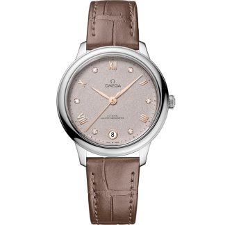 Omega De Ville Prestige 34 mm, acciaio su cinturino di pelle 434.13.34.20.52.002