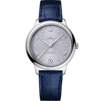 Omega De Ville Prestige 34 mm, acciaio su cinturino di pelle 434.13.34.20.53.001