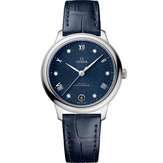 Omega De Ville Prestige 34 mm, acciaio su cinturino di pelle 434.13.34.20.53.002