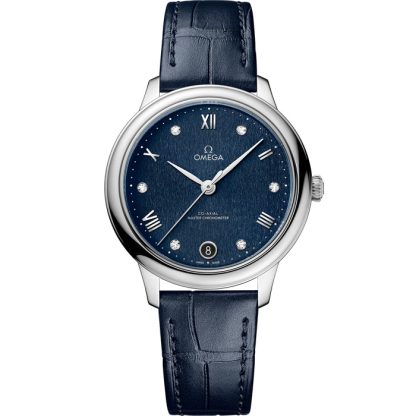 Omega De Ville Prestige 34 mm, acciaio su cinturino di pelle 434.13.34.20.53.002