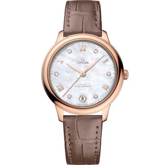 Omega De Ville Prestige 34 mm, oro Sedna™ su cinturino di pelle 434.53.34.20.55.001