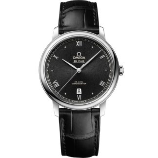 Omega De Ville Prestige 39,5 mm, acciaio su cinturino di pelle 424.13.40.20.01.002
