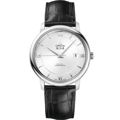 Omega De Ville Prestige 39,5 mm, acciaio su cinturino di pelle 424.13.40.20.02.001