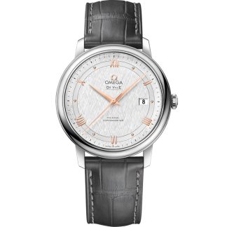 Omega De Ville Prestige 39,5 mm, acciaio su cinturino di pelle 424.13.40.20.02.005