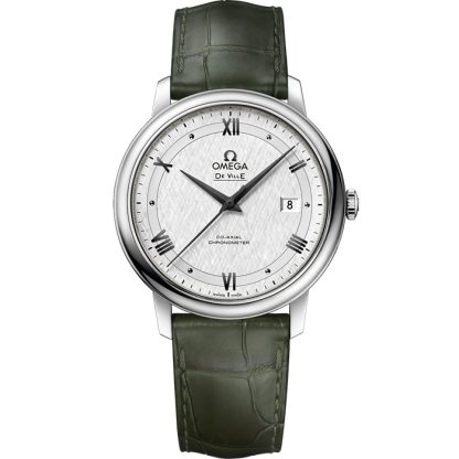 Omega De Ville Prestige 39,5 mm, acciaio su cinturino di pelle 424.13.40.20.02.006