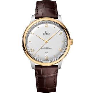 Omega De Ville Prestige 40 mm, acciaio-oro giallo su cinturino di pelle 434.23.40.20.02.002