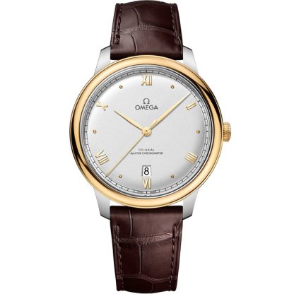 Omega De Ville Prestige 40 mm, acciaio-oro giallo su cinturino di pelle 434.23.40.20.02.002