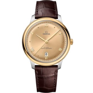 Omega De Ville Prestige 40 mm, acciaio-oro giallo su cinturino di pelle 434.23.40.20.08.001