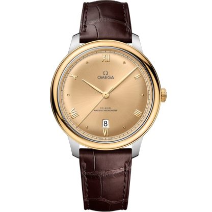 Omega De Ville Prestige 40 mm, acciaio-oro giallo su cinturino di pelle 434.23.40.20.08.001