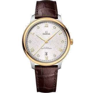 Omega De Ville Prestige 40 mm, acciaio-oro giallo su cinturino di pelle 434.23.40.20.52.001