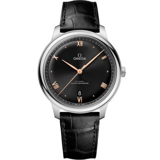 Omega De Ville Prestige 40 mm, acciaio su cinturino di pelle 434.13.40.20.01.001