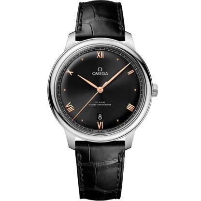 Omega De Ville Prestige 40 mm, acciaio su cinturino di pelle 434.13.40.20.01.001