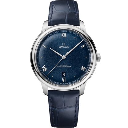 Omega De Ville Prestige 40 mm, acciaio su cinturino di pelle 434.13.40.20.03.001