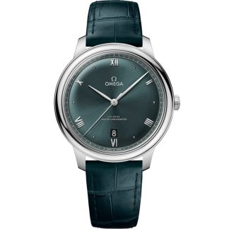 Omega De Ville Prestige 40 mm, acciaio su cinturino di pelle 434.13.40.20.10.001